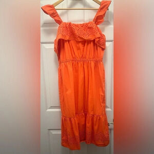 LC Lauren Conrad Coral Eyelet Midi Dress Size XXL